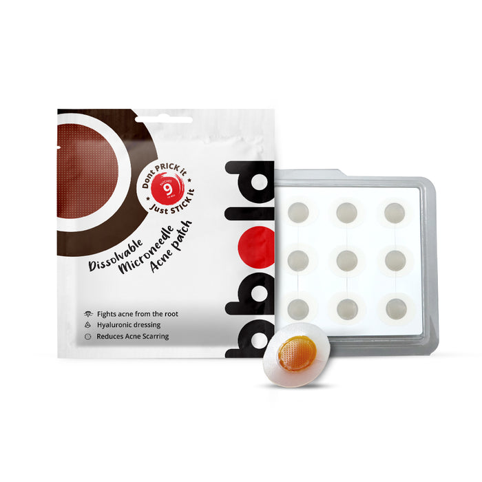 bbold Dissolvable Microneedle Acne Patch | Targets Pimples at the Root | Ultra-Thin, Invisible & Makeup-Friendly | Hyaluronic Acid & Salicylic Acid | Heals in 6-8 Hours | Each Pack Has 9 Pcs