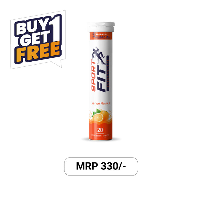 SportFit Effervescent Electrolyte Tablet – Sugar-Free Hydration & Energy Boost with 5X Electrolytes