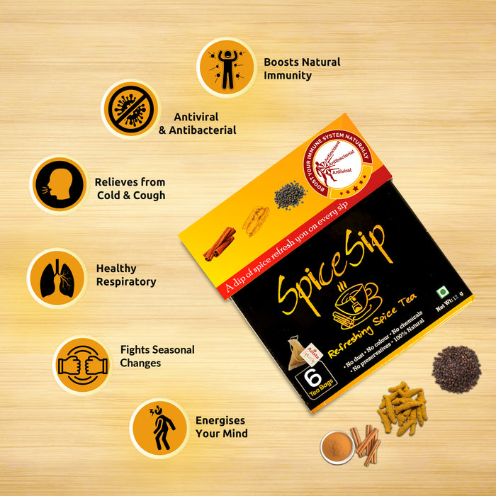 Spice Sip Immunity Tea | Pack of 4