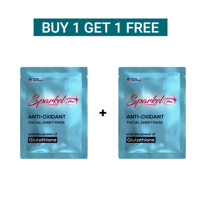 Sparkel Glow | Brightening & Instant Glow Face Sheet Mask - Best Face Mask for Glowing Skin