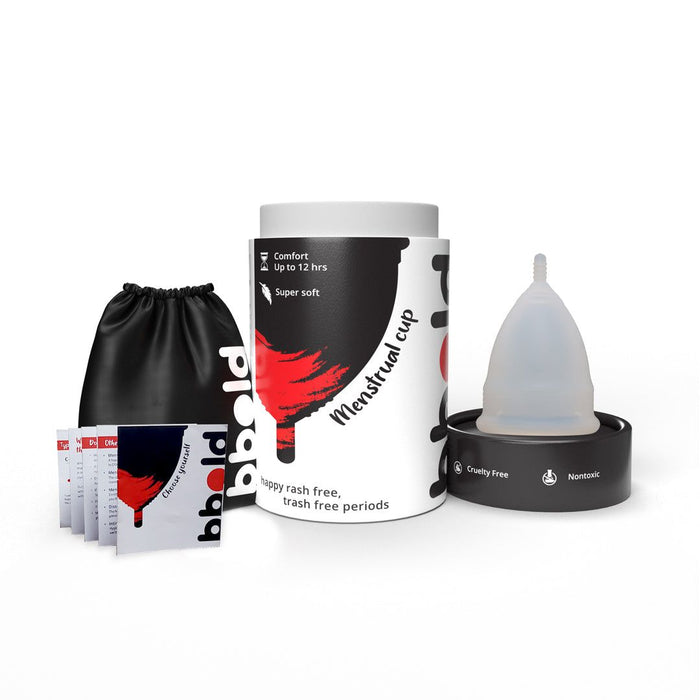 bbold Menstrual Cup – 12-Hour Leak-Free, Rash-Free Period Protection Available in 4 Sizes & 2 Colors