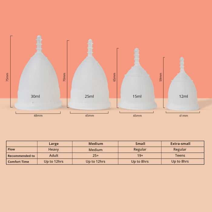 bbold Menstrual Cup – 12-Hour Leak-Free, Rash-Free Period Protection Available in 4 Sizes & 2 Colors