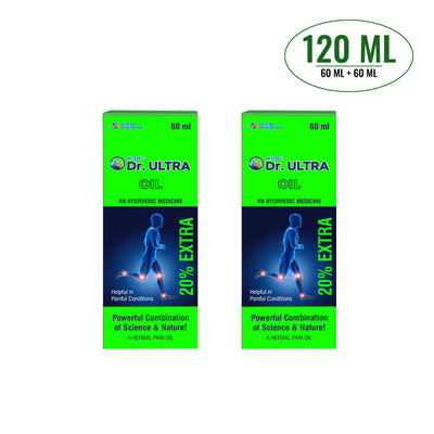 Dr Ultra Pain Relief Oil - 120ml | Natural Ayurvedic Formula for Joint and Muscle Pain