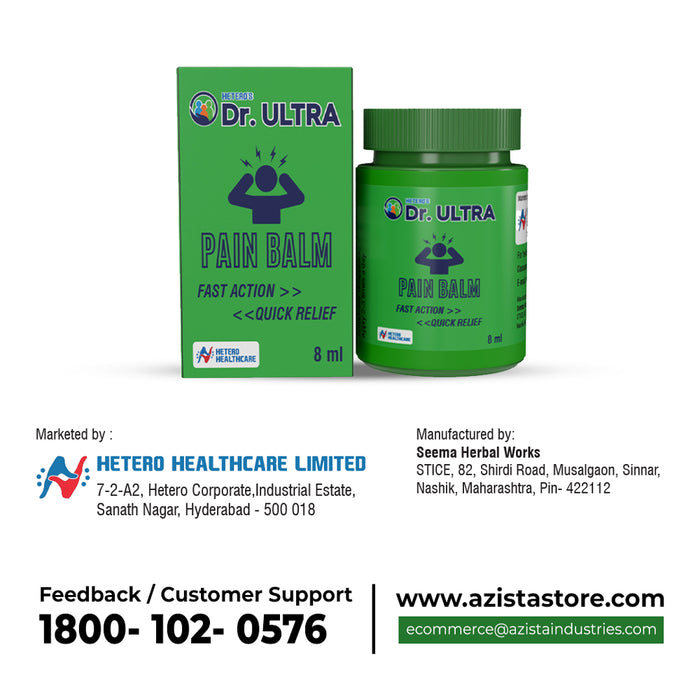 Dr Ultra Balm - 8ml | Compact Ayurvedic Balm for Everyday Pain Relief