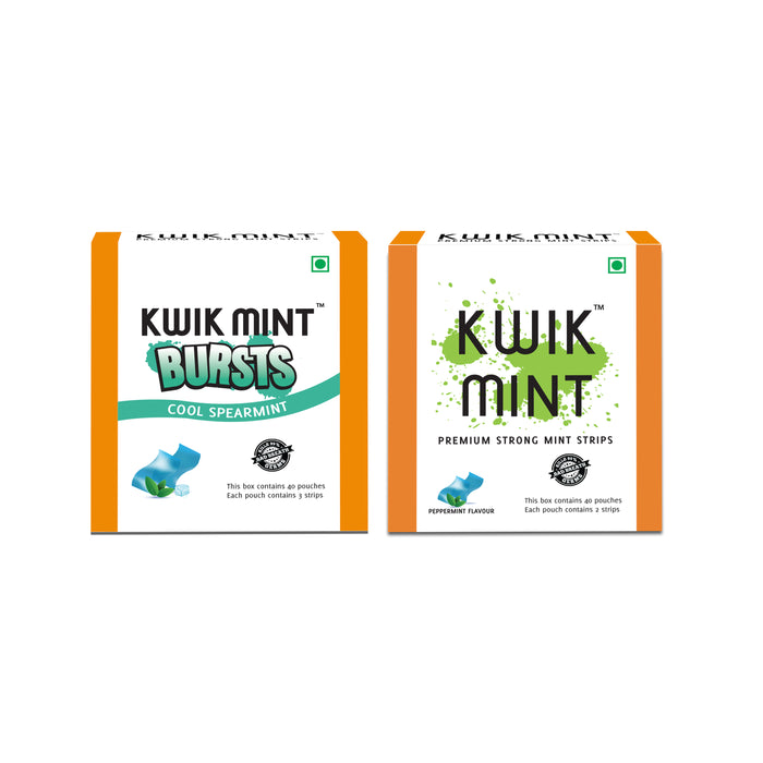 Kwik Mint Bursts & Premium Mouth Freshener.