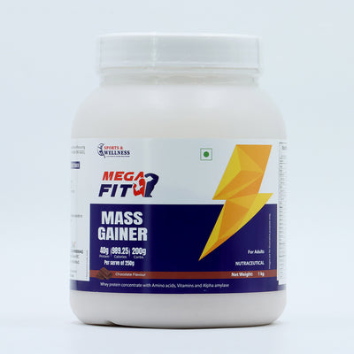 MegaFit Mass Gainer - High-Quality Protein Supplement with Essential Amino Acids & Vitamins 1 KG