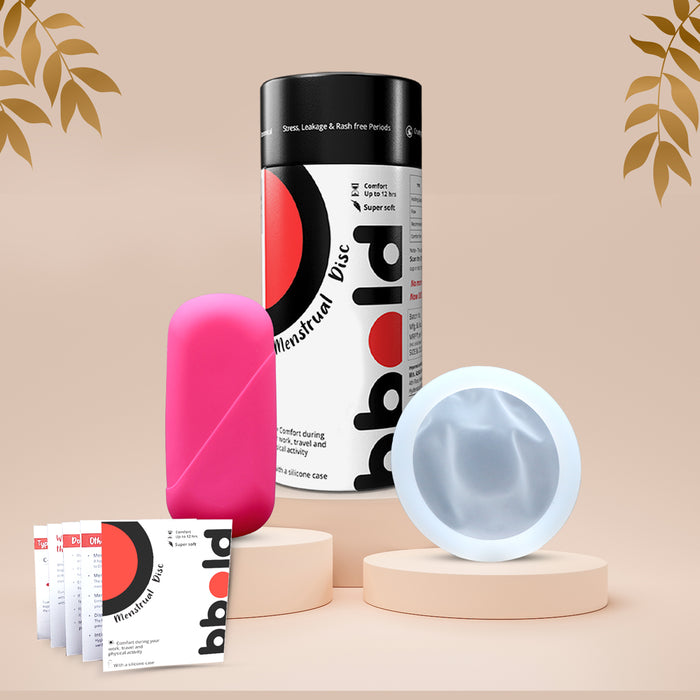bbold Reusable Menstrual Disc for Women | 100% Medical-Grade Silicone | Ultimate Comfort – Soft & Leak-Proof | Eco-Friendly, Cost-Effective, Rash-Free & Non-Toxic | Up to 12 Hours Protection