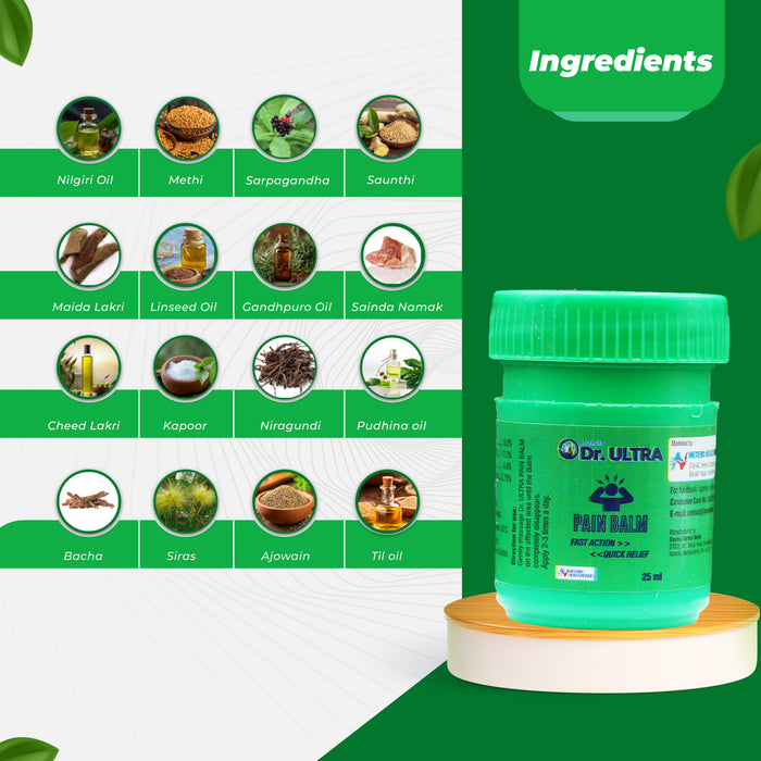 Dr Ultra Balm - 25ml | Ayurvedic Balm for Instant Pain Relief