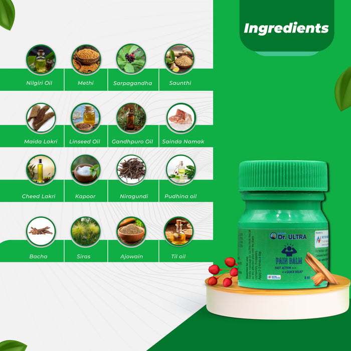 Dr Ultra Balm - 8ml | Compact Ayurvedic Balm for Everyday Pain Relief