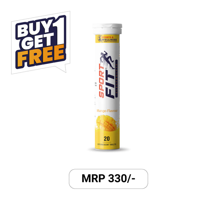 SportFit Effervescent Electrolyte Tablet – Sugar-Free Hydration & Energy Boost with 5X Electrolytes