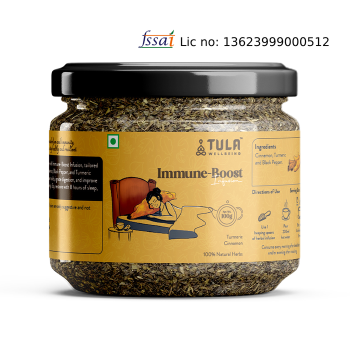 TULA Wellbeing Serene Sleep Infusion | Functional Herbal Tea | 100% Natural Herbs | Honey & Mint Flavor | 100g | 50 Servings