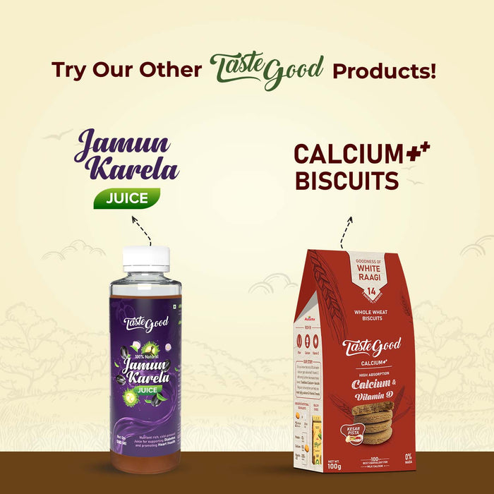 TasteGood Karela Biscuits | Sugar-Free, High-Fiber & Diabetic-Friendly Snack | Made with Bitter Gourd, Almonds & Oats | Supports Weight Management & Healthy Lifestyle | Zero Cholesterol & Trans Fat | Each Box Contains 10 Biscuits | 100g