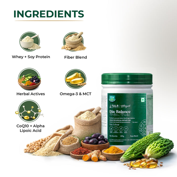 Diabetes care protein powder with whey + soy for muscle support