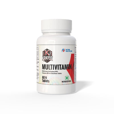 Kratoz Multivitamin + Multimineral Tablets with CoQ10 & Glutathione – 60 Tablets