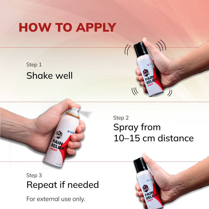 Kratoz Pain Relief Spray | Instant Relief from Knee Pain, Back Pain, Shoulder, Muscle & Joint Pain | Ayurvedic Formula - 55g