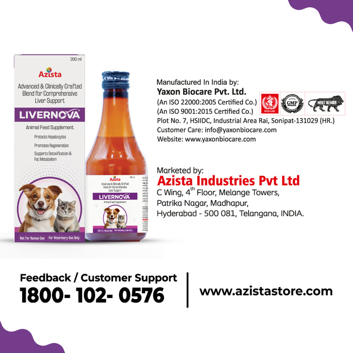 LIVERNOVA Advanced Liver Tonic Syrup – Veterinary Liver Support for Dogs & Cats