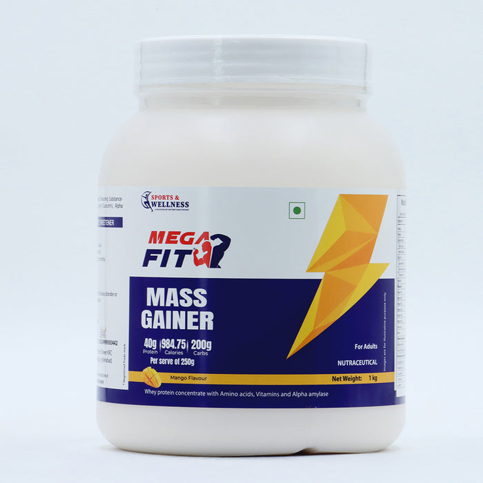 MegaFit Mass Gainer - High-Quality Protein Supplement with Essential Amino Acids & Vitamins 1 KG