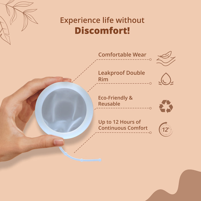 bbold Reusable Menstrual Disc for Women | 100% Medical-Grade Silicone | Ultimate Comfort – Soft & Leak-Proof | Eco-Friendly, Cost-Effective, Rash-Free & Non-Toxic | Up to 12 Hours Protection