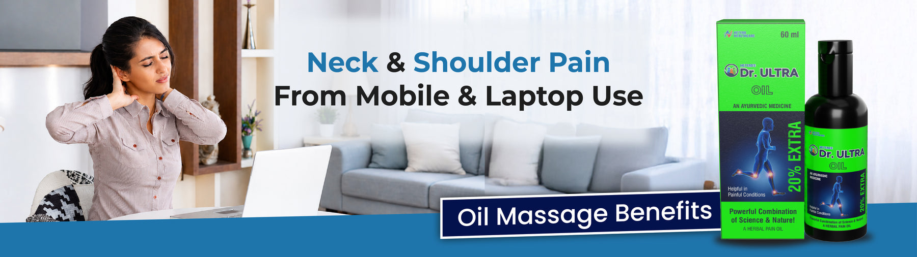 Neck & Shoulder Pain From Mobile and Laptop Use: Oil Massage Benefits