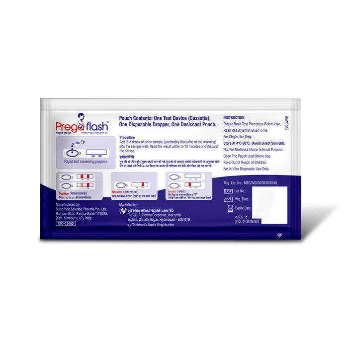 PregaFlash Pregnancy Test Kit | One-Step Rapid Detection | High Accuracy & Early Results | Easy-to-Use Home Test | Clinically Tested & Reliable