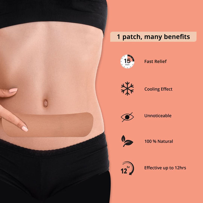 bbold Menstrual Cramp Relief Patch | Fast - Acting & Long - Lasting Comfort | 100% Natural Ingredients | Discreet, Mess - Free & Easy to Use | Up to 12 Hours of Pain Relief | 5 Patches Per Pack - Azistastore