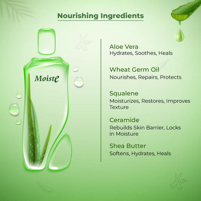 Complete Skincare Combo: Moiste Cream Jar (2 Pack) + Moiste Lotion 100ML + Sparkel Facial Sheet Masks (Hydrate, Glow, Youth) - Azistastore