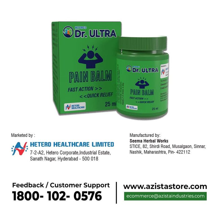 Dr Ultra Balm - 50ml | Ayurvedic Balm for Instant Pain Relief - Azistastore