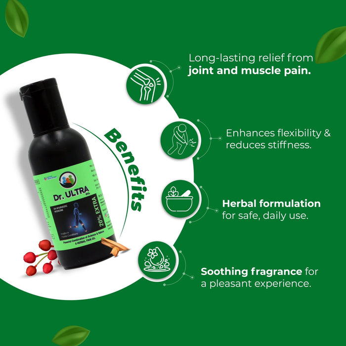 Dr Ultra Pain Relief Oil (120ml) – Fast Acting Ayurvedic Solution for Joint, Muscle & Body Pain - Azistastore