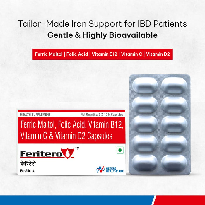 Feritero Capsules – Tailor - Made Iron Support for IBD Patients - Azistastore