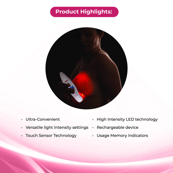 iScanBreast - Breast Self-Examination Device | Advanced Red LED Technology | Early Detection & Enhanced Visualization | Safe, Painless & Radiation-Free | ISO Certified & CDSCO Approved | Portable & Rechargeable