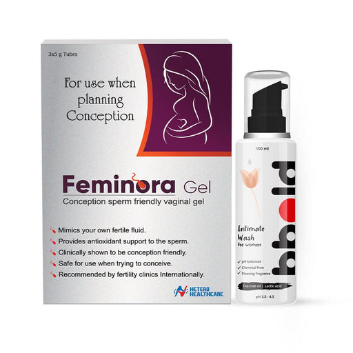 Intimate Care Combo: Feminora Vaginal Lubricant Gel + bbold Intimate Wash for Women - Azistastore