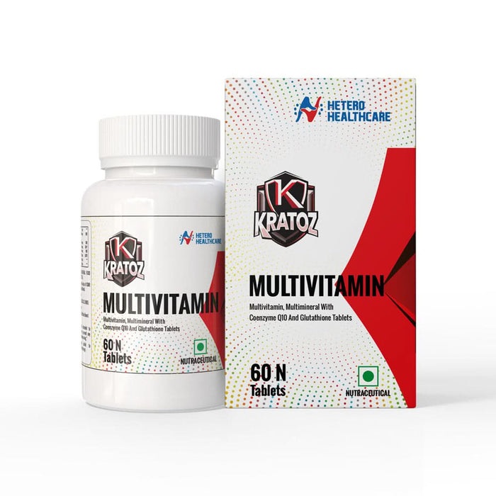 Kratoz Multivitamin Tablets with CoQ10 & Glutathione for Immunity & Daily Health Support - 60 Tablets - Azistastore