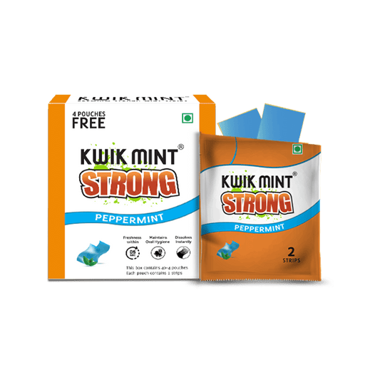 Kwik Mint Strong Peppermint Mouth Freshener Strips – Sugar Free, Instant Freshness - Azistastore