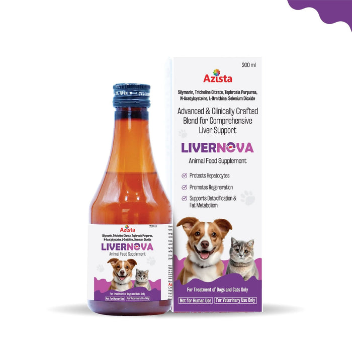 LIVERNOVA Advanced Liver Tonic Syrup – Veterinary Liver Support for Dogs & Cats - Azistastore