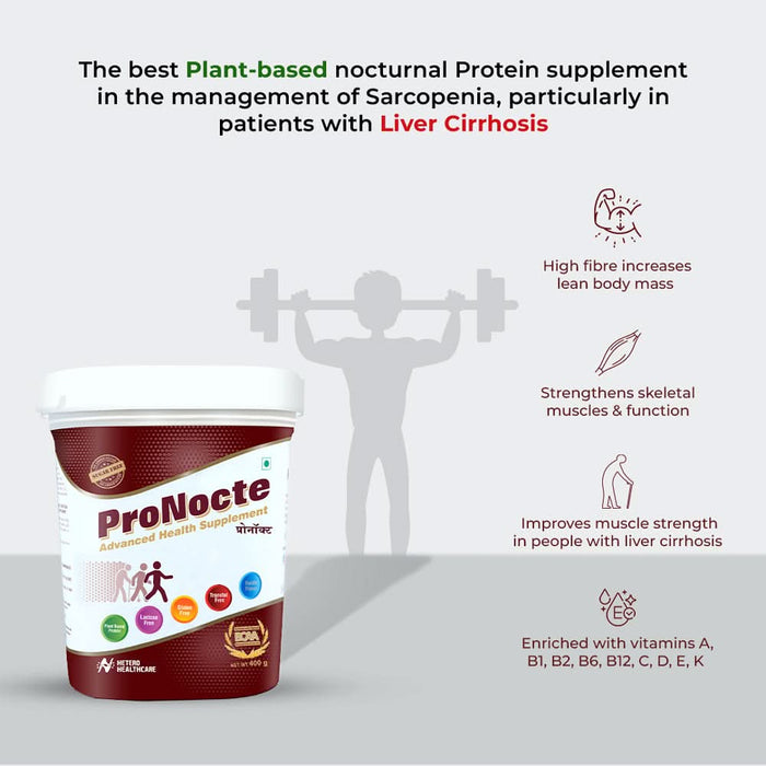 ProNocte Protein Powder for Liver Cirrhosis & Sarcopenia, Vanilla Flavour - 400g - Azistastore