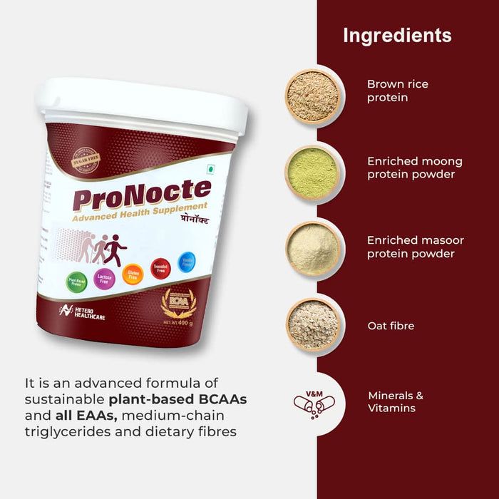 ProNocte Protein Powder for Liver Cirrhosis & Sarcopenia, Vanilla Flavour - 400g - Azistastore
