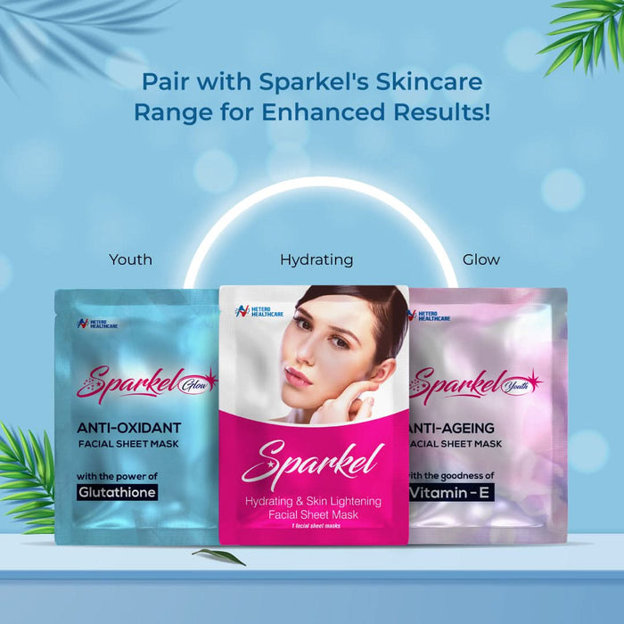 Sparkel Glow | Brightening & Instant Glow Face Sheet Mask - Best Face Mask for Glowing Skin - Azistastore