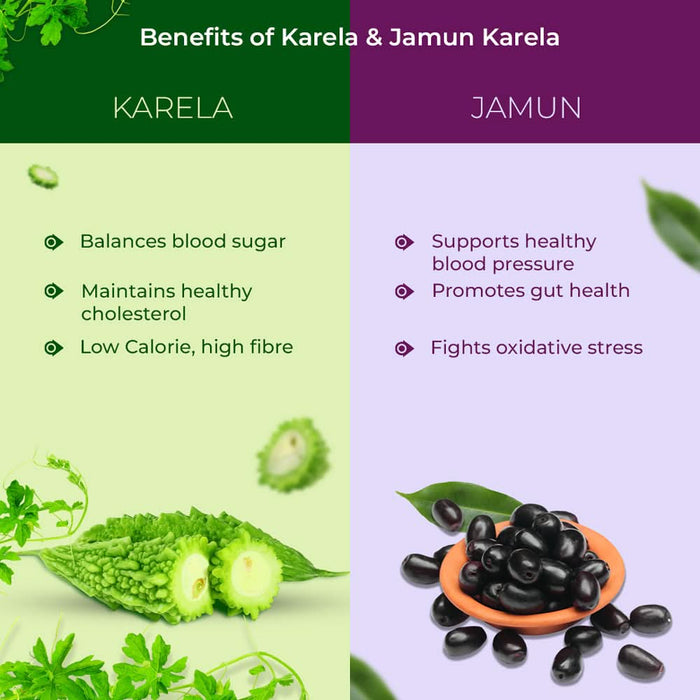 TasteGood Karela Jamun Juice for Diabetes | Natural Blood Sugar & Heart Health Support | Cold - Pressed & Nutrient - Rich | Made with Premium Jamun & Karela | No Artificial Flavors, Colors, or Preservatives | 500ml - Azistastore