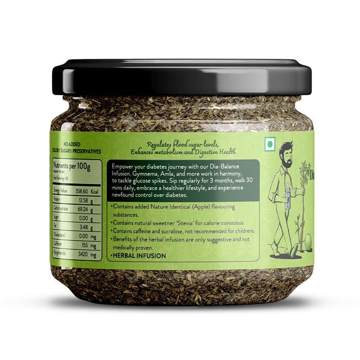 TULA Wellbeing Dia - Balance Infusion | Apple Flavored Functional Herbal Tea | Regulates Blood Sugar & Enhances Metabolism | 100g - Azistastore