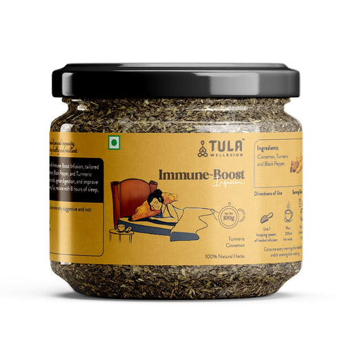 TULA Wellbeing Immune - Boost Infusion | 100% Natural Herbs | Functional Tea with Cinnamon, Turmeric & Black Pepper | Boosts Immunity & Metabolism | 100g (50 Servings) - Azistastore
