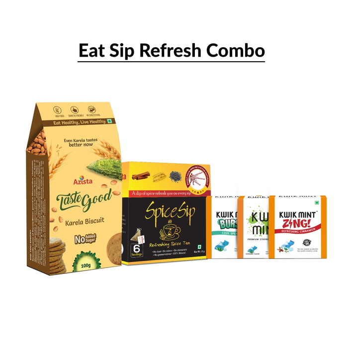 Eat Sip Refresh Combo – Tastegood, Spicesip and Kwikmint Combo Pack