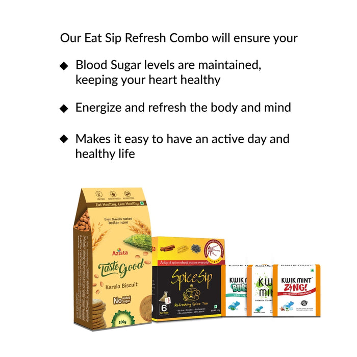 Eat Sip Refresh Combo – Tastegood, Spicesip and Kwikmint Combo Pack