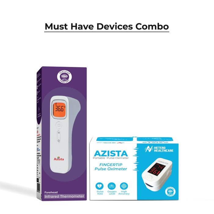 Infrared Thermometer and Pulse oximeter - Must Have Devices Combo Pack