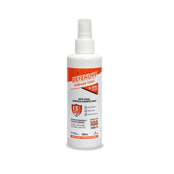 DEFEND99 Surface Coat - 15 Days Surface Antimicrobial Coating Sanitizer Spray Bottle.