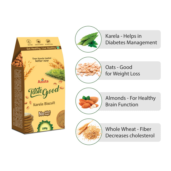 Eat Sip Refresh Combo – Tastegood Karela Biscuits, Spice Sip Immunity Tea and Kwikmint Strong Mouth  Freshener.