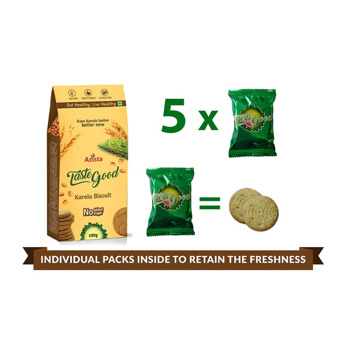 TasteGood Combo - Snack Healthy with Taste Good Karela and Calcium Biscuits