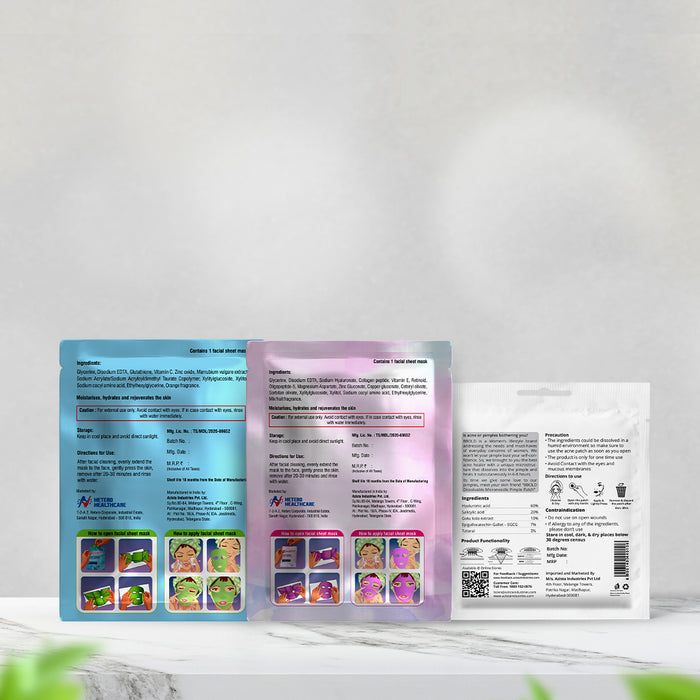 3 Combo - Sparkel (Single Pack of Youth , Glow ) and bold Acne Patch Pack of 1