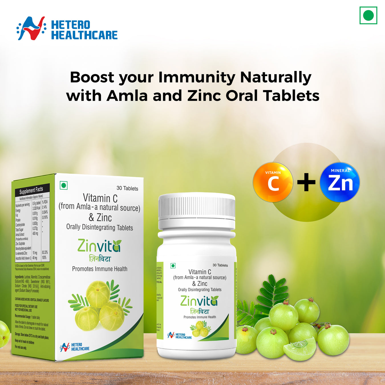 Zinvita Vitamin C and Zinc Tablets