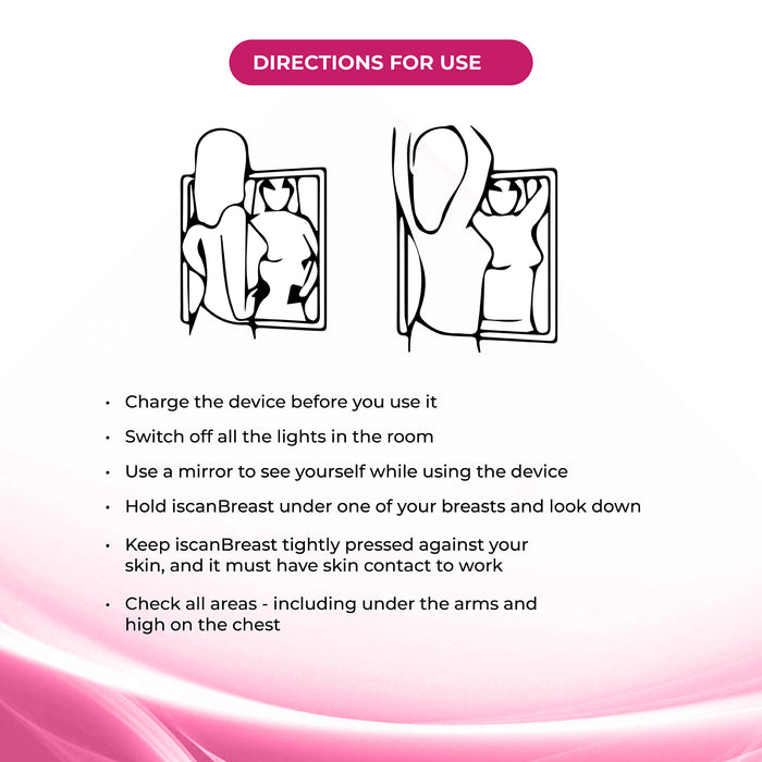 iScanBreast - Breast Self-Examination Device | Advanced Red LED Technology | Early Detection & Enhanced Visualization | Safe, Painless & Radiation-Free | ISO Certified & CDSCO Approved | Portable & Rechargeable