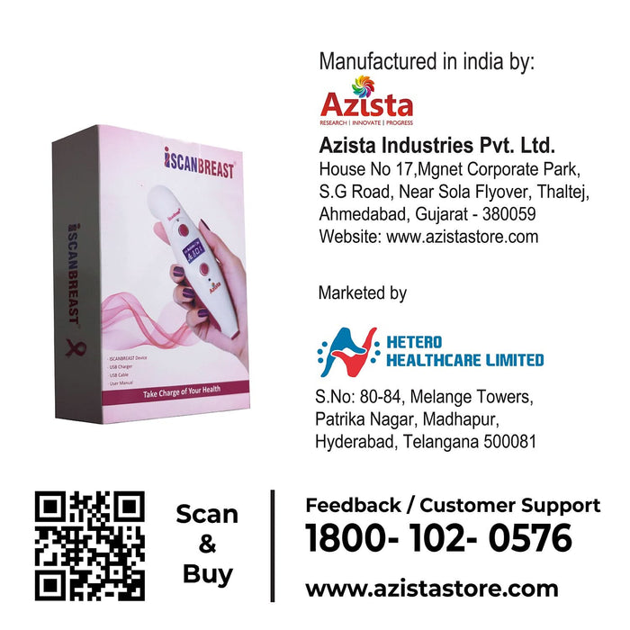 iSCANBREAST - Breast Self - Examination Device with Advanced Red LED Technology, Portable & Rechargeable - Azistastore